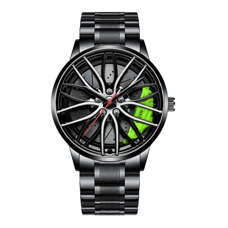 Mens Luxury Sports Car Wheel Hub Watches
